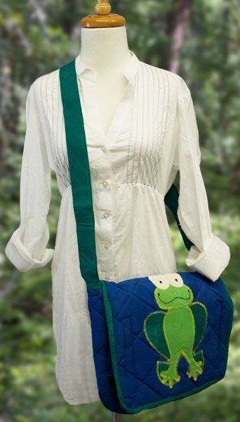 Picture of animal applique messenger bag