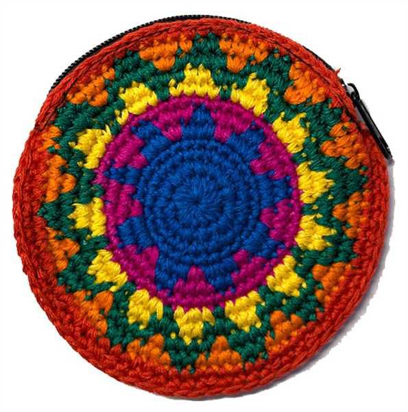 Picture of round zip crocheted coin purse