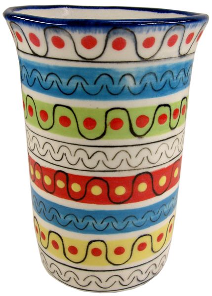 Picture of striped ceramic vase