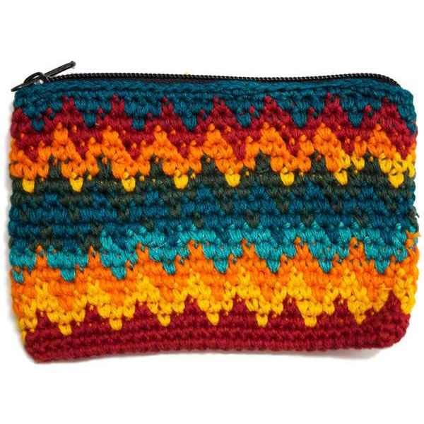 Picture of zig zag crocheted coin purse