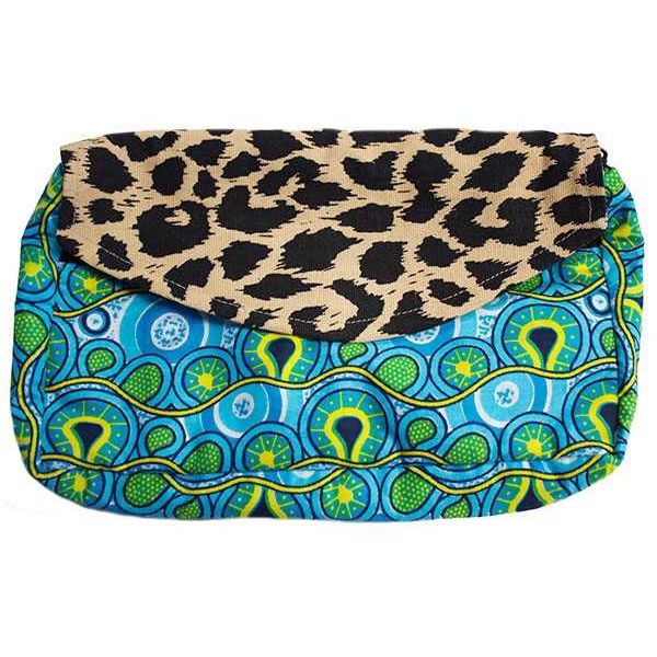 Batik Leopard Print Clutch