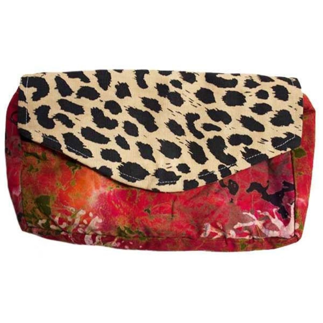 Batik Leopard Print Clutch
