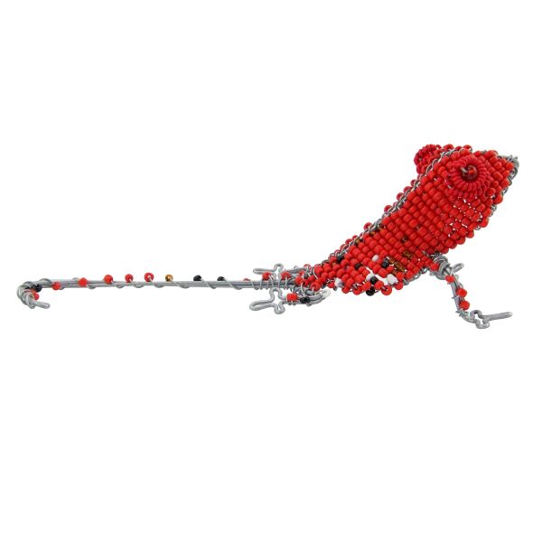 Picture of beaded wire chameleon