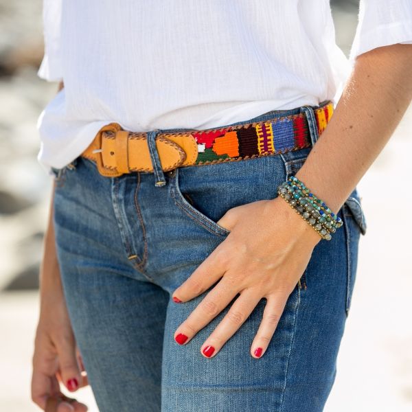 Picture of multicolor woven belt