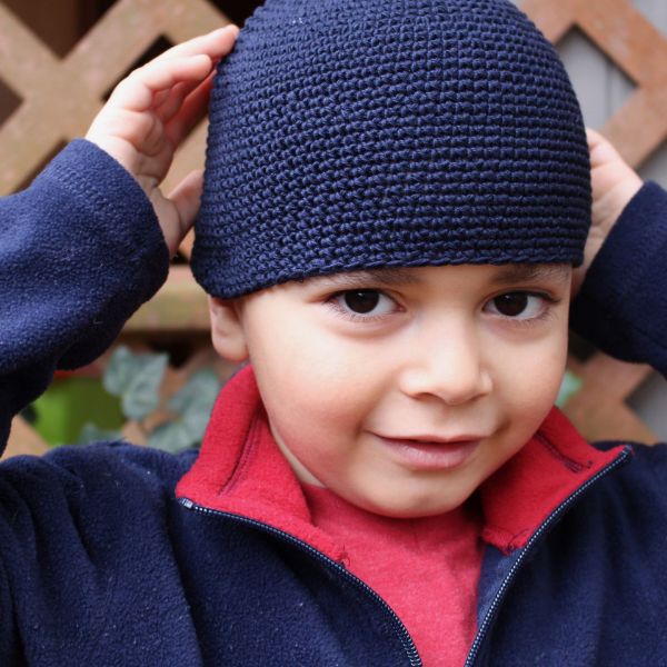 Picture of kids' crocheted kufi hat