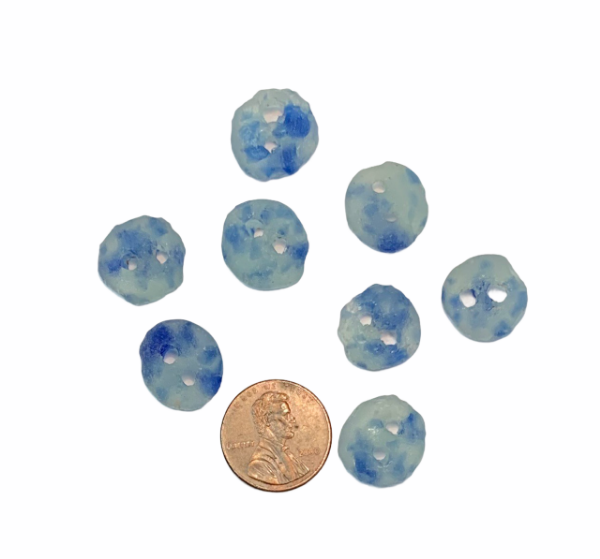 Picture of glass buttons - small circles (set of 6)