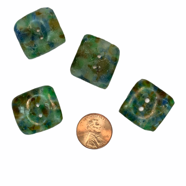 Picture of glass buttons - squares (set of 6)