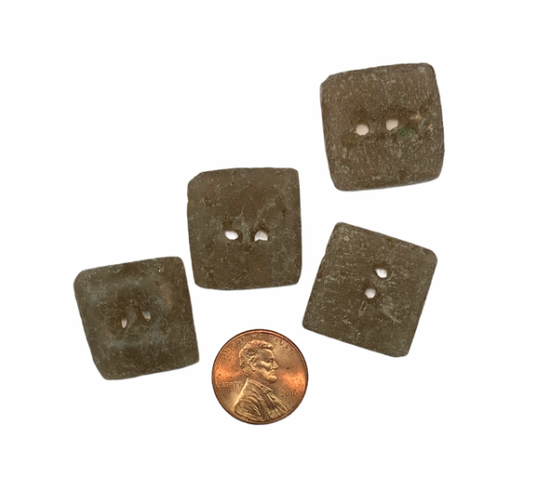 Picture of glass buttons - squares (set of 6)