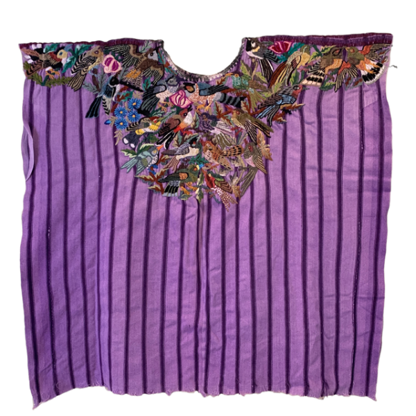 Huipil Wallhanging / Table Runner With Embroidered Birds