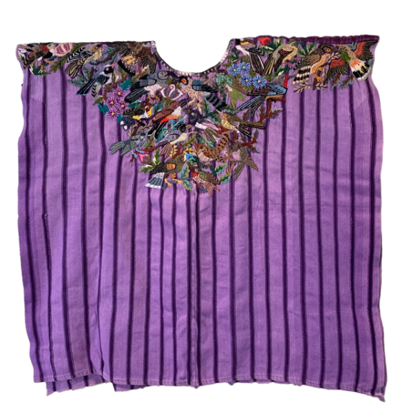 Huipil Wallhanging / Table Runner With Embroidered Birds