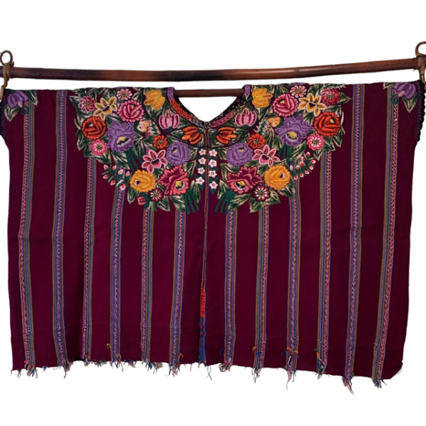 Picture of embroidered huipil wallhanging/table runner