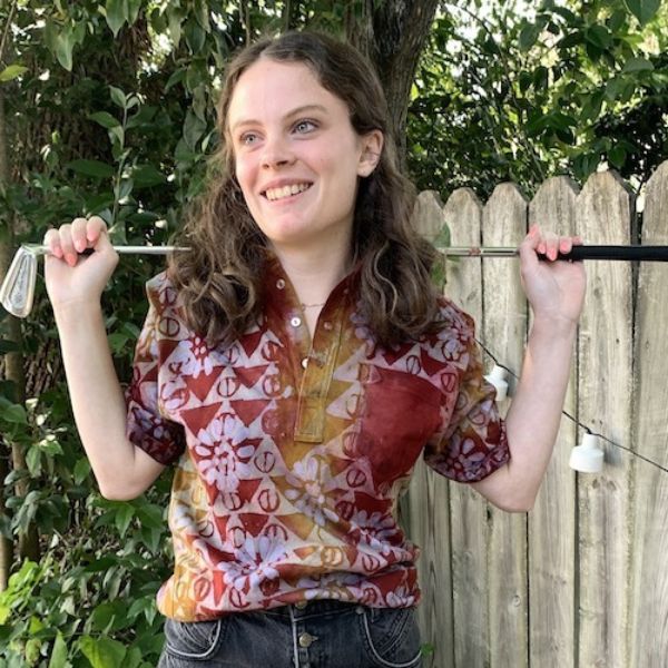 Picture of batik short sleeve polo shirt