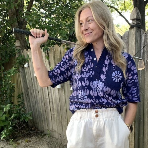 Picture of batik short sleeve polo shirt