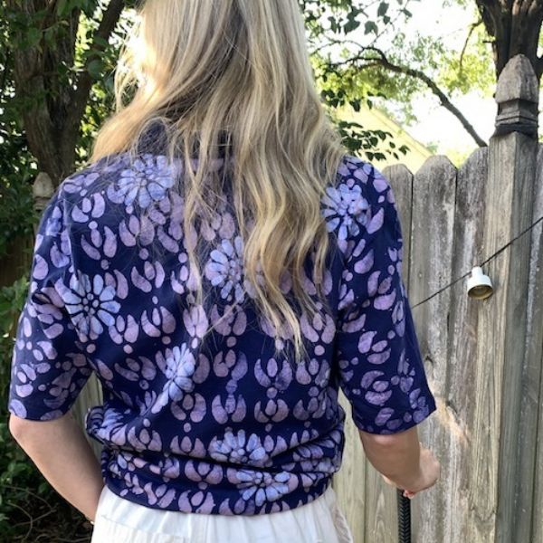 Picture of cotton batik polo shirt