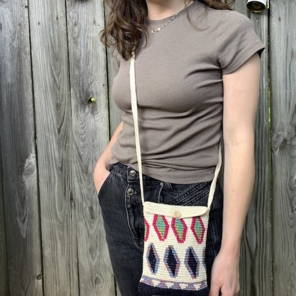 Picture of Crocheted Cotton Passport Bag