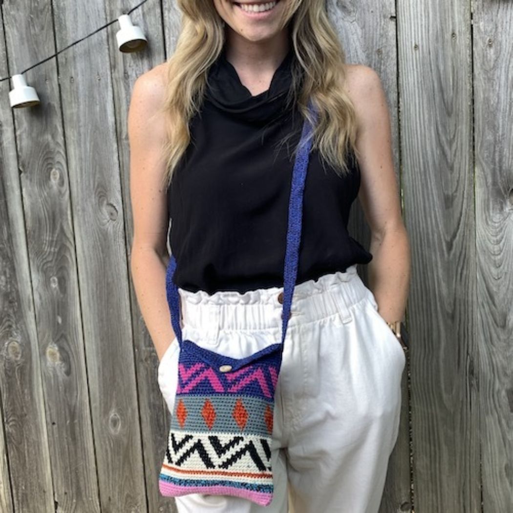 Picture of Crocheted Cotton Passport Bag