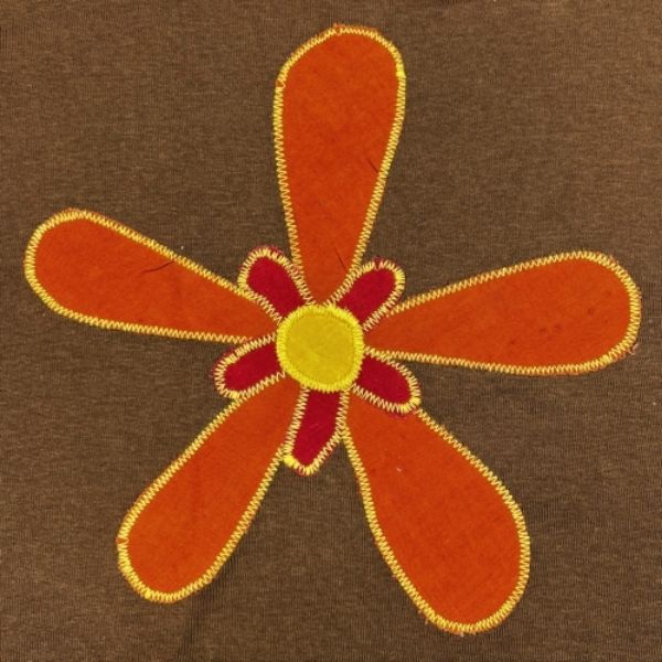 Repurposed Flour Sack Scoop Neck Fitted T-Shirt