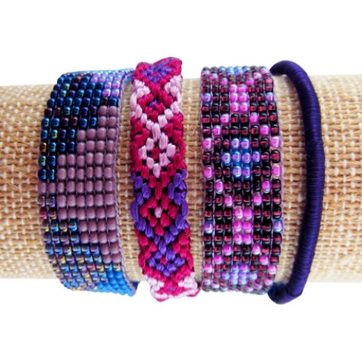 Picture of beaded woven wrap bracelet