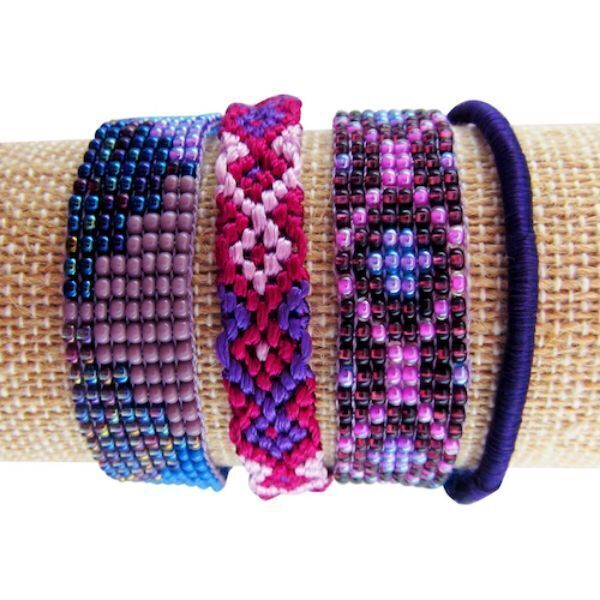 Picture of beaded woven wrap bracelet