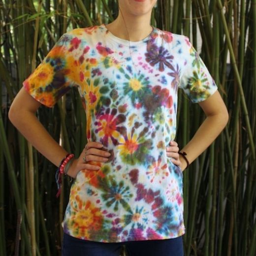 Picture of garden tie dye cotton t-shirt