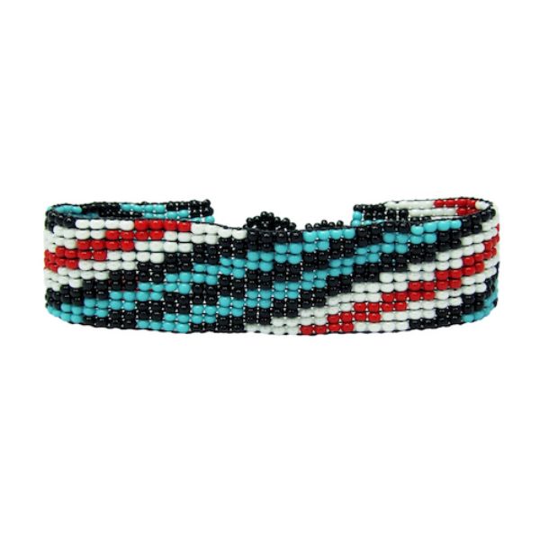 Picture of striped beaded bracelet
