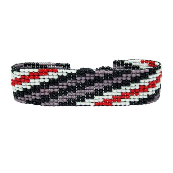 Picture of striped beaded bracelet