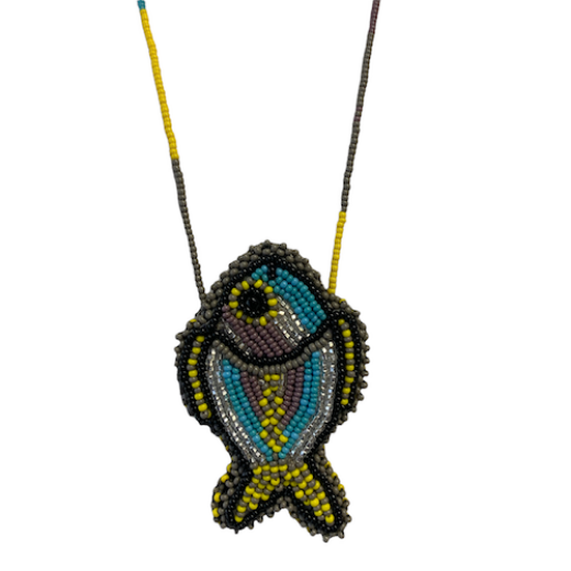 Picture of fish pouch beaded necklace