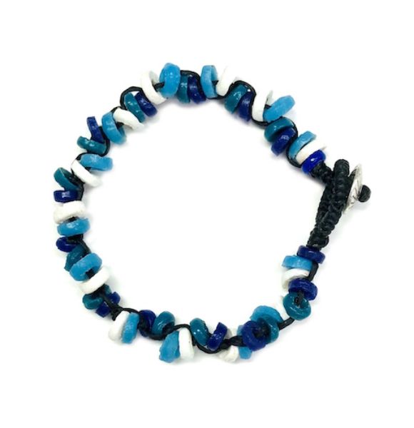 Picture of glass disk bracelet
