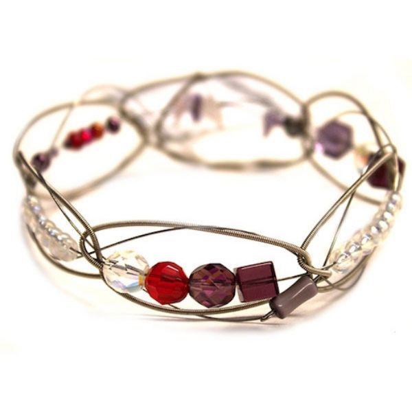 Picture of guitar string beaded bangle