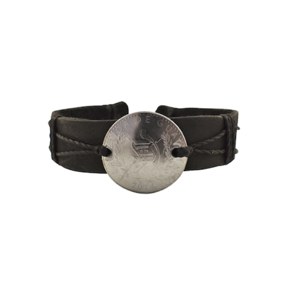 Picture of leather coin bracelet