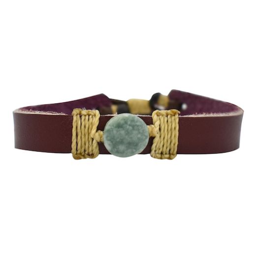 Picture of leather jade bracelet