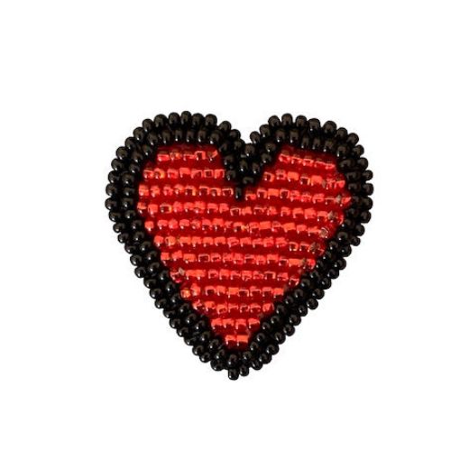 Picture of beaded heart pin