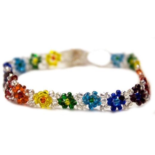 Picture of floral beaded bracelet