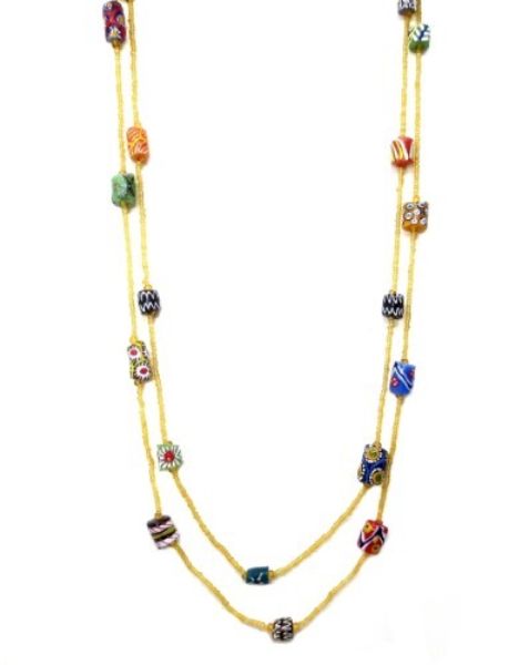 Picture of Mali Double Glass Bead Statement Necklace