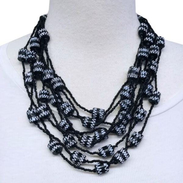 Picture of Mali Multi Glass Bead Statement Necklace