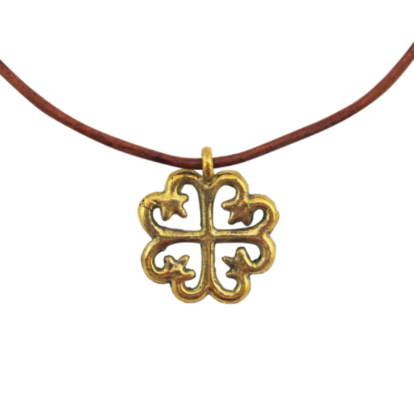 Adinkra Leather Cord Necklace