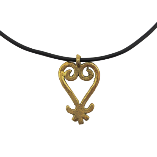 Adinkra Leather Cord Necklace