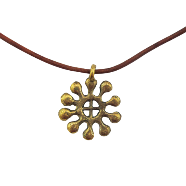 Adinkra Leather Cord Necklace