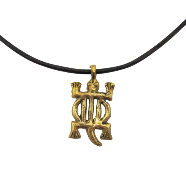 Adinkra Leather Cord Necklace
