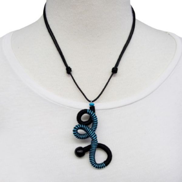 Picture of fiddlehead adjustable pendant necklace