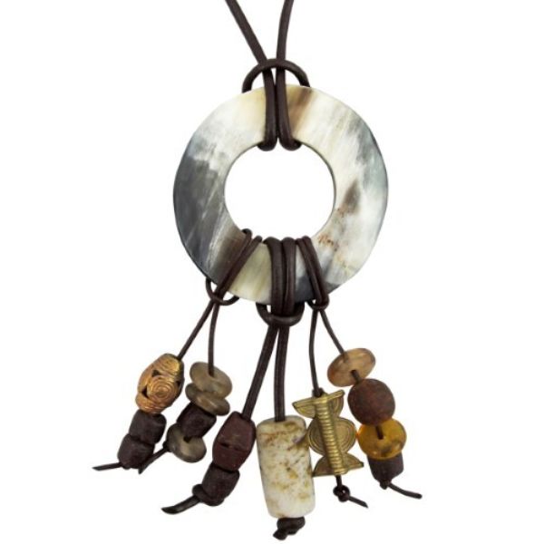 Hand-carved Horn Statement Necklace