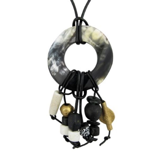 Hand-carved Horn Statement Necklace