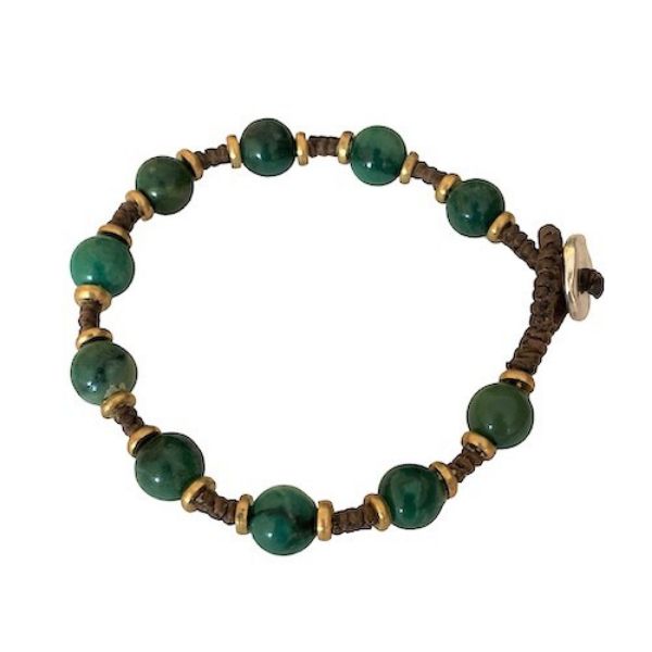 Picture of Knotted jade stone bracelet