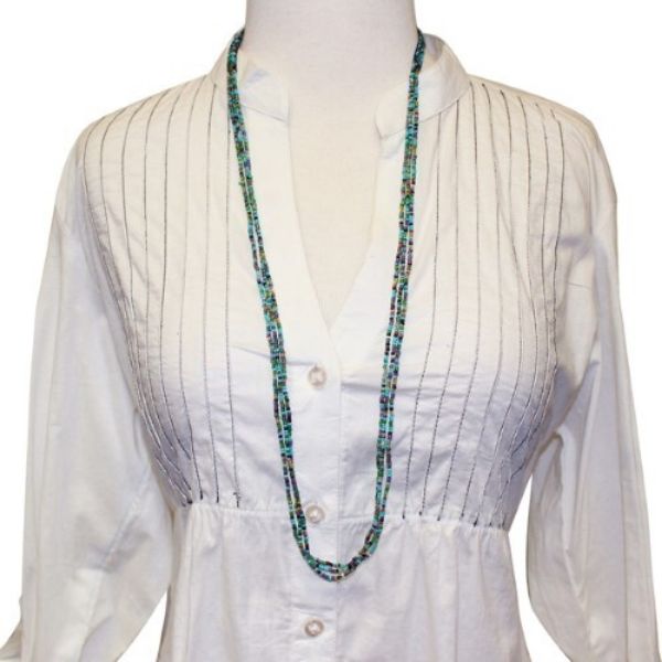 Picture of desi triple strand beaded necklace