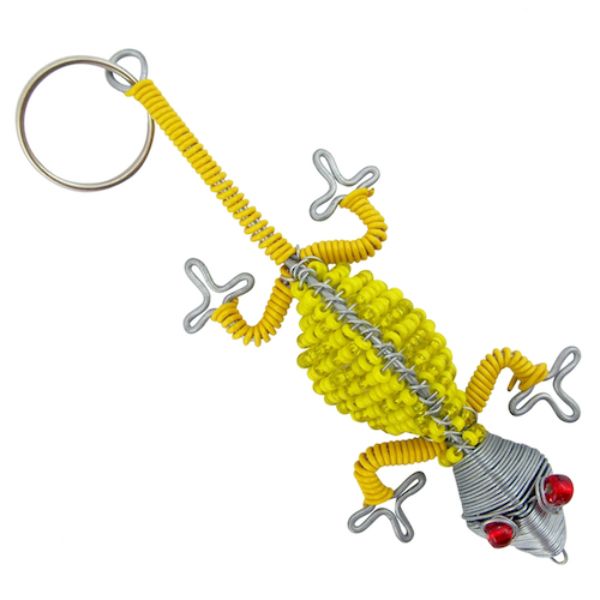 Gecko Beaded Keychain