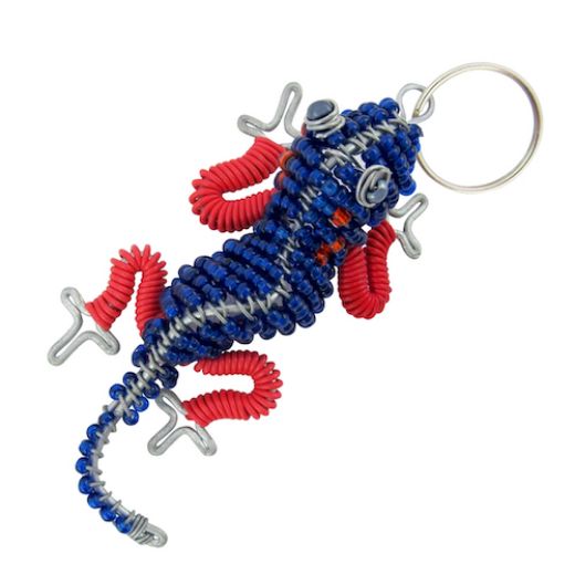 Picture of beaded gecko keyring