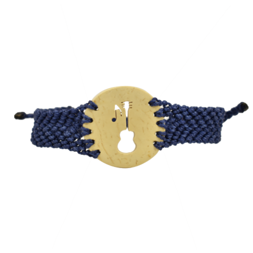 Picture of coco macrame disk bracelet