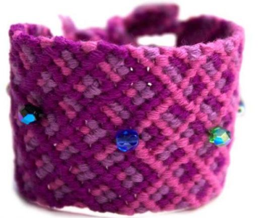 Picture of wide crystal friendship bracelet