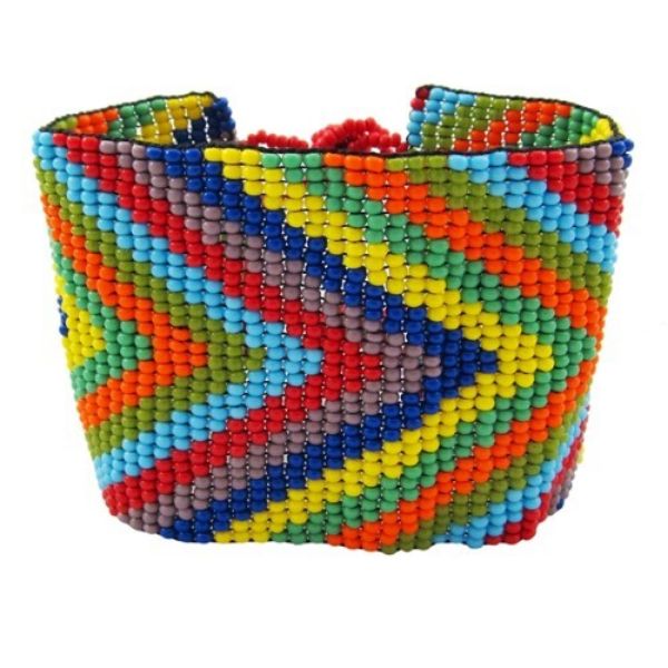 Picture of wide beaded geo bracelet