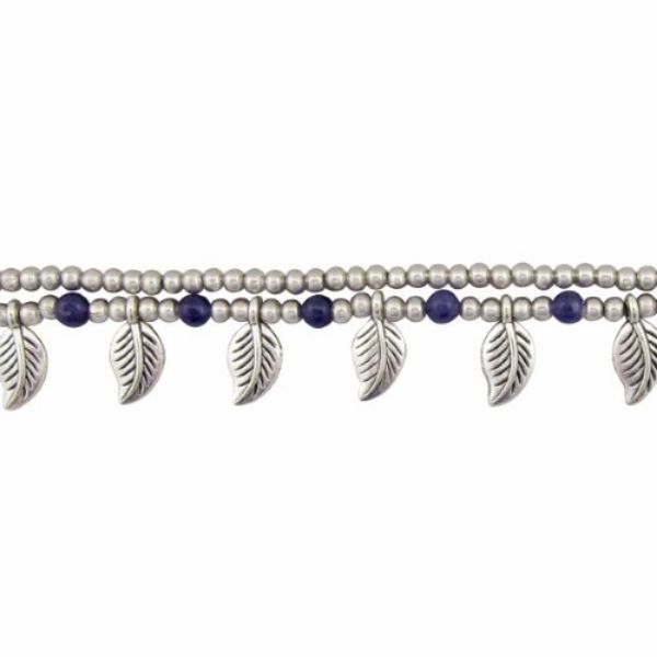 Picture of leaf charm bell anklet